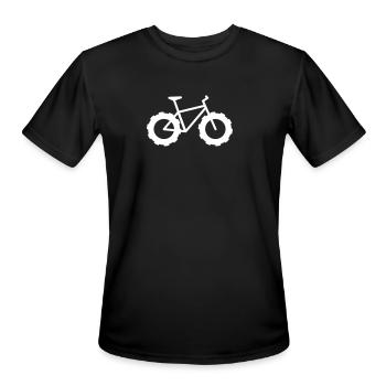 fat bike - Men's Moisture Wicking Performance T-Shirt - black - Front - Jackson (183cm)