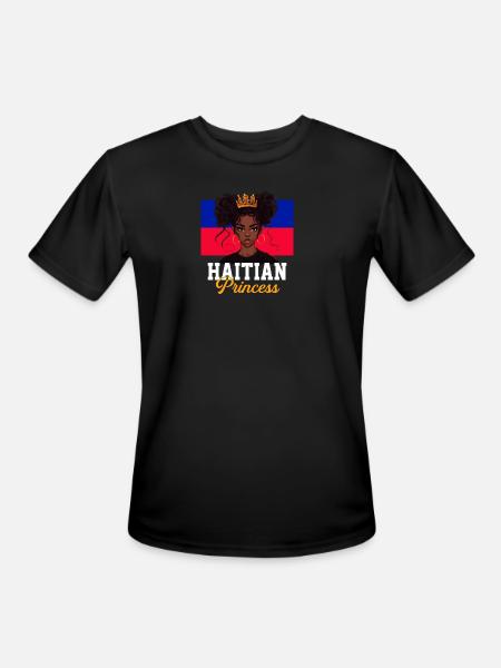 Haitian princess, haiti - Men's Moisture Wicking Performance T-Shirt - black