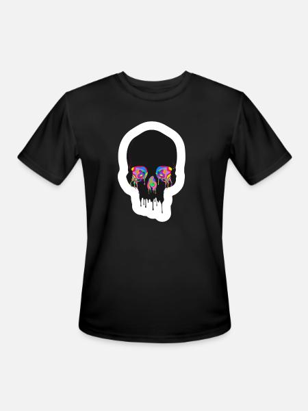 splash eyes skull - Men's Moisture Wicking Performance T-Shirt - black