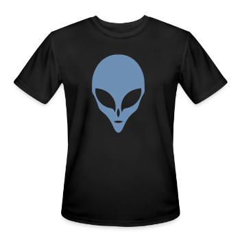 Alien Silhouette Head Face - Men's Moisture Wicking Performance T-Shirt - black - Front - Jackson (183cm)