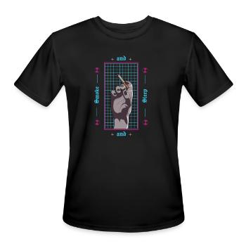 Smoke and Sleep - Men's Moisture Wicking Performance T-Shirt - black - Front - Jackson (183cm)