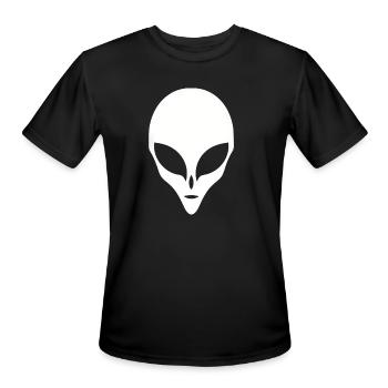 Alien Silhouette Head Face - Men's Moisture Wicking Performance T-Shirt - black - Front - Jackson (183cm)
