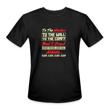 window to the wall to the comfy - Men's Moisture Wicking Performance T-Shirt - black - Front - Jackson (183cm)