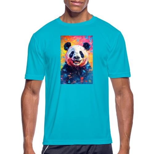 Paint Splatter Panda Bear - Men's Moisture Wicking Performance T-Shirt