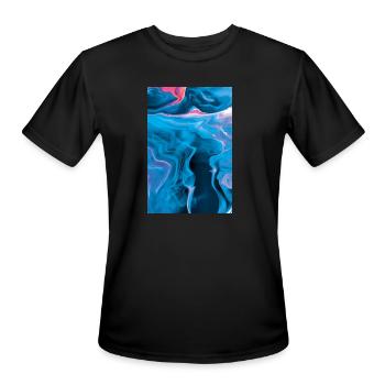 Blue Smoke - Men's Moisture Wicking Performance T-Shirt - black - Front - Jackson (183cm)