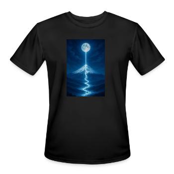 Lunar River Flowing Down - Men's Moisture Wicking Performance T-Shirt - black - Front - Jackson (183cm)