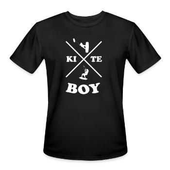 Kite Surfing Wind Gift Surfing Sea - Men's Moisture Wicking Performance T-Shirt - black - Front - Jackson (183cm)
