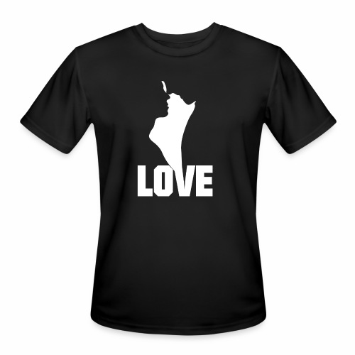 True LOVE couple man woman gift ideas silhouette - Men's Moisture Wicking Performance T-Shirt