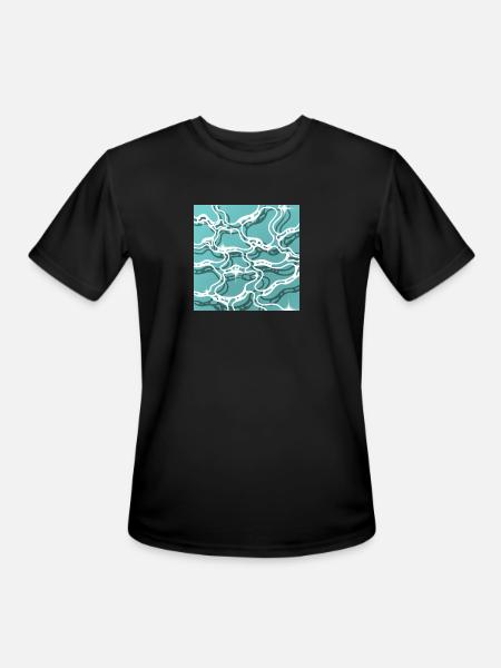 Water - Men's Moisture Wicking Performance T-Shirt - black