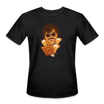 john candy - Men's Moisture Wicking Performance T-Shirt - black - Front - Jackson (183cm)