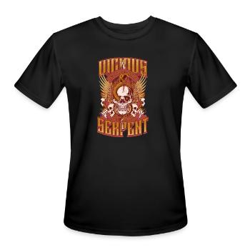 Vicious Serpent Heavy Metal Skull - Men's Moisture Wicking Performance T-Shirt - black - Front - Jackson (183cm)
