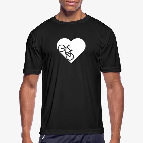 Bike in heart - Men's Moisture Wicking Performance T-Shirt