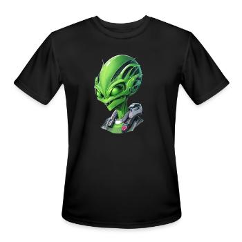 Alien Portrait: Fascinating Face from Another - Men's Moisture Wicking Performance T-Shirt - black - Front - Jackson (183cm)