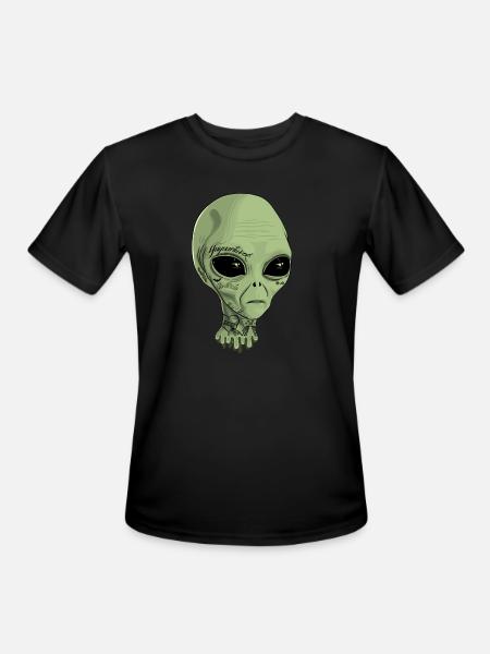 Alien Tattoo - Men's Moisture Wicking Performance T-Shirt - black