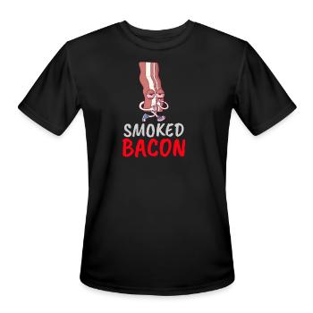 THE SMOKED BACON - Men's Moisture Wicking Performance T-Shirt - black - Front - Jackson (183cm)