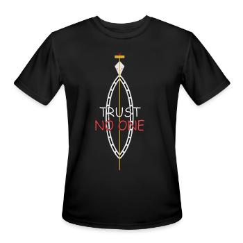 Trust No One Snake Dagger Tattoo Art - Men's Moisture Wicking Performance T-Shirt - black - Front - Jackson (183cm)