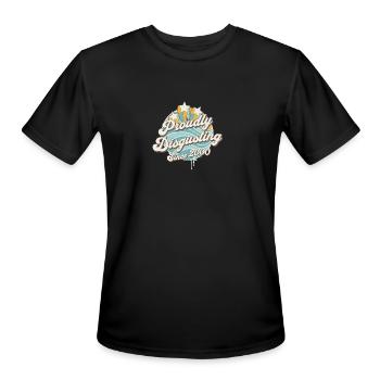 Funny Phrase - "Proudly disgusting since 2000" - Men's Moisture Wicking Performance T-Shirt - black - Front - Jackson (183cm)
