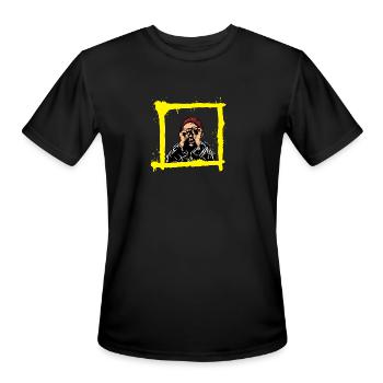 Looking Away - Men's Moisture Wicking Performance T-Shirt - black - Front - Jackson (183cm)