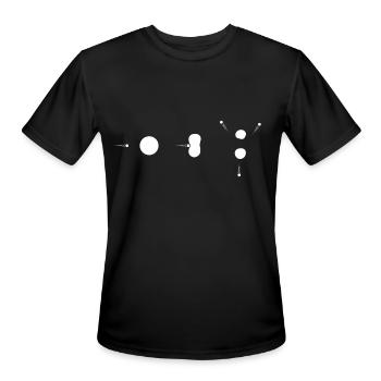Nuclear Fission - Men's Moisture Wicking Performance T-Shirt - black - Front - Jackson (183cm)