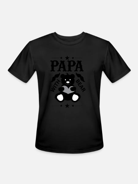 Papa Bear - Men's Moisture Wicking Performance T-Shirt - black