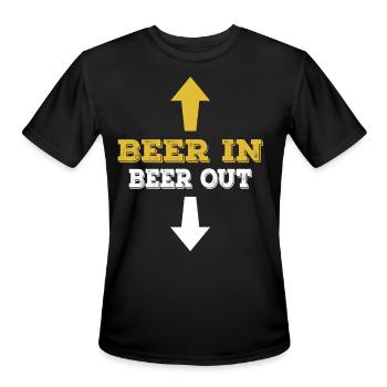 Beer In Beer Out - Men's Moisture Wicking Performance T-Shirt - black - Front - Jackson (183cm)