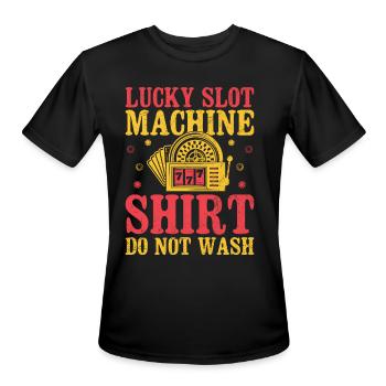 Slot Machine Roulette Betting Casino Gambling - Men's Moisture Wicking Performance T-Shirt - black - Front - Jackson (183cm)