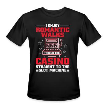 Slot Machine Roulette Betting Casino Gambling - Men's Moisture Wicking Performance T-Shirt - black - Front - Jackson (183cm)