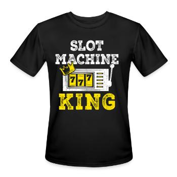Slot Machine Roulette Betting Casino Gambling - Men's Moisture Wicking Performance T-Shirt - black - Front - Jackson (183cm)