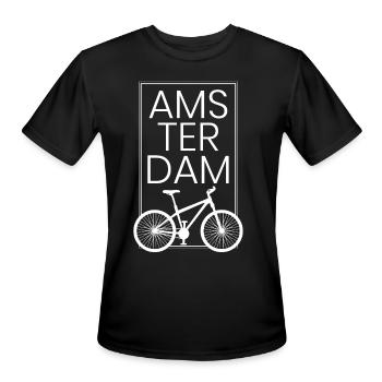 Amsterdam Netherlands Dutch Souvenir - Men's Moisture Wicking Performance T-Shirt - black - Front - Jackson (183cm)