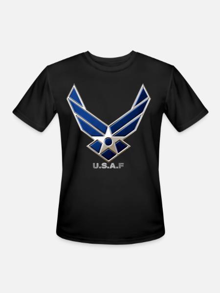 usaf - Men's Moisture Wicking Performance T-Shirt - black