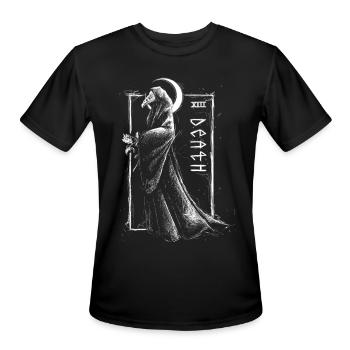Tarot Death Card - Men's Moisture Wicking Performance T-Shirt - black - Front - Jackson (183cm)
