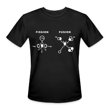 Nuclear Fusion Nuclear Fission Physics - Men's Moisture Wicking Performance T-Shirt - black - Front - Jackson (183cm)