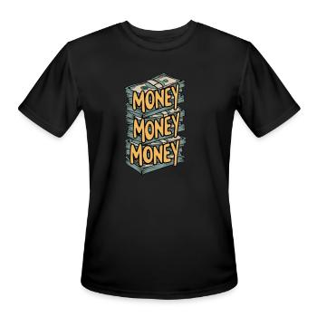 MONEY MONEY MONEY - Men's Moisture Wicking Performance T-Shirt - black - Front - Jackson (183cm)