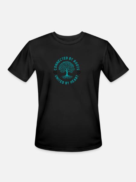 Connected by Roots - Men's Moisture Wicking Performance T-Shirt - black