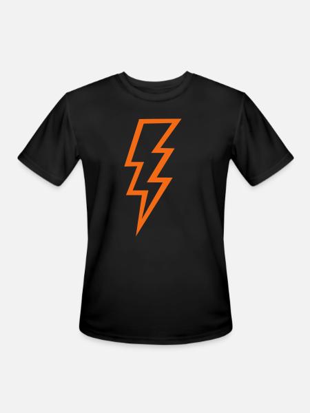 Thunderbolt - Men's Moisture Wicking Performance T-Shirt - black