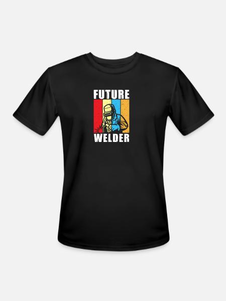 FUTURE WELDER - Men's Moisture Wicking Performance T-Shirt - black