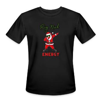Big Nick Energy Santa - Men's Moisture Wicking Performance T-Shirt - black - Front - Jackson (183cm)