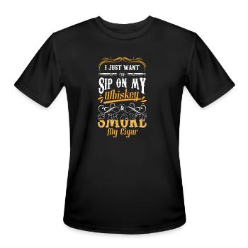 Smoker Smoke Smoke Men's Evening - Men's Moisture Wicking Performance T-Shirt - black - Front - Jackson (183cm)