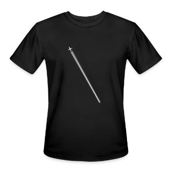 Airplane - Men's Moisture Wicking Performance T-Shirt - black - Front - Jackson (183cm)