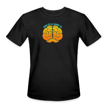 Use It or Lose It  - Men's Moisture Wicking Performance T-Shirt - black - Front - Jackson (183cm)