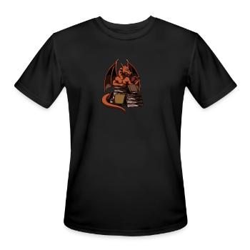 Dragon Reading Magic Dungeon - Men's Moisture Wicking Performance T-Shirt - black - Front - Jackson (183cm)