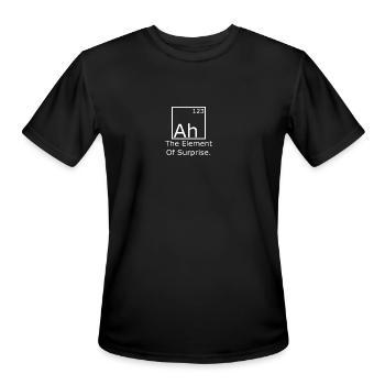 Ah The element of surprise - Men's Moisture Wicking Performance T-Shirt - black - Front - Jackson (183cm)