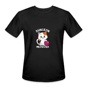 Dungeon Meowster - Men's Moisture Wicking Performance T-Shirt - black - Front - Jackson (183cm)
