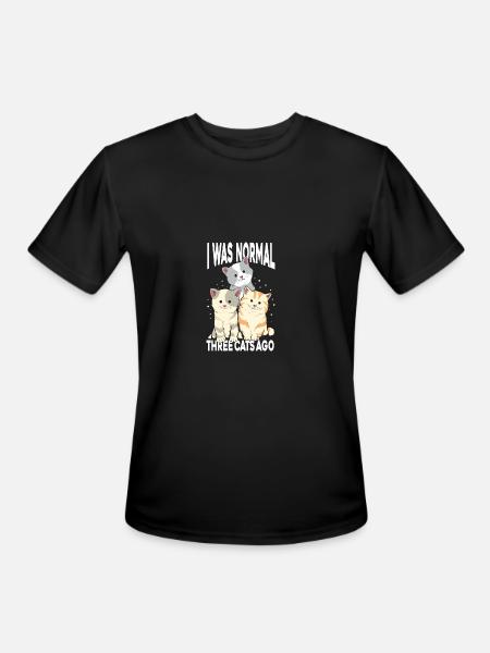 I Was Normal - Men's Moisture Wicking Performance T-Shirt - black