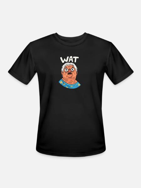 Granny Surprised - Men's Moisture Wicking Performance T-Shirt - black
