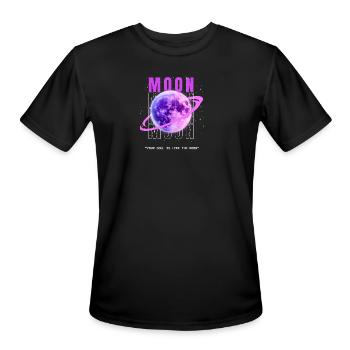 Magical Moonlight T-Shirt with Spiritual Energy - Men's Moisture Wicking Performance T-Shirt - black - Front - Jackson (183cm)