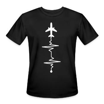 AeroWave Plane Echo - Men's Moisture Wicking Performance T-Shirt - black - Front - Jackson (183cm)
