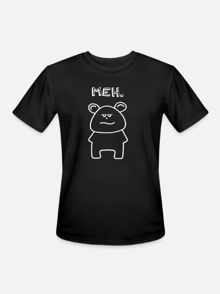 MEH Cute Bear - Men's Moisture Wicking Performance T-Shirt - black