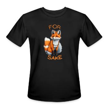 Oh For Fox Sake - Men's Moisture Wicking Performance T-Shirt - black - Front - Jackson (183cm)