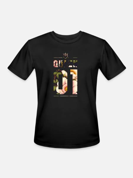 KING AND QUEEN - Men's Moisture Wicking Performance T-Shirt - black
